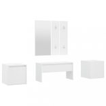 fehér szerelt fa előszobai bútorszett