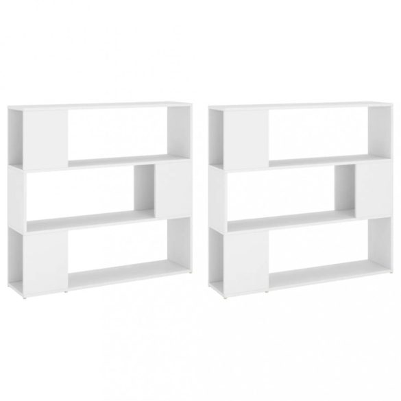 fehér térelválasztó könyvszekrény 100 x 24 x 188 cm