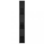 fekete térelválasztó könyvszekrény 100 x 24 x 188 cm