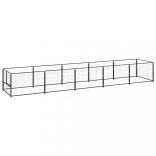 fekete acél kutyakennel 5 m²