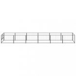 fekete acél kutyakennel 6 m²