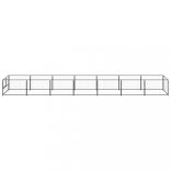 fekete acél kutyakennel 7 m²