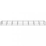 fekete acél kutyakennel 8 m²