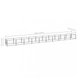 fekete acél kutyakennel 10 m²