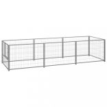 ezüstszínű acél kutyakennel 3 m²