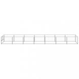 ezüstszínű acél kutyakennel 7 m²