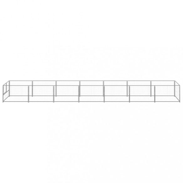 ezüstszínű acél kutyakennel 7 m²