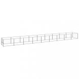 ezüstszínű acél kutyakennel 9 m²