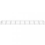 ezüstszínű acél kutyakennel 9 m²