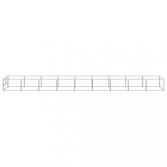 ezüstszínű acél kutyakennel 9 m²