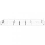 fekete acél kutyakennel 14 m²