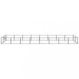 fekete acél kutyakennel 16 m²