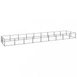 fekete acél kutyakennel 18 m²