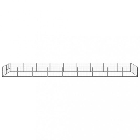 fekete acél kutyakennel 18 m²