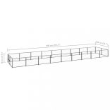 fekete acél kutyakennel 18 m²