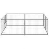 ezüstszínű acél kutyakennel 4 m²