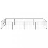 ezüstszínű acél kutyakennel 8 m²