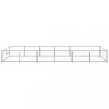 ezüstszínű acél kutyakennel 12 m²