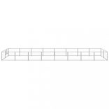 ezüstszínű acél kutyakennel 16 m²