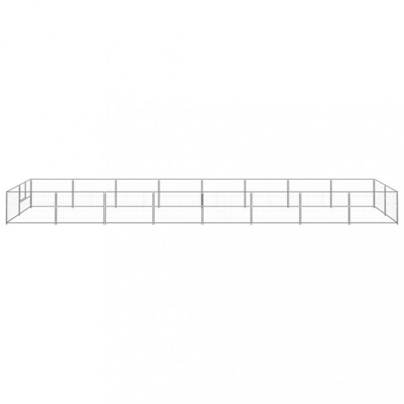 ezüstszínű acél kutyakennel 16 m²