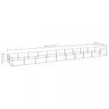 ezüstszínű acél kutyakennel 20 m²