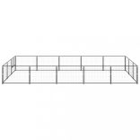 fekete acél kutyakennel 15 m²