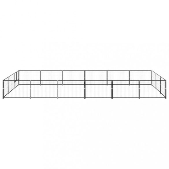 fekete acél kutyakennel 18 m²