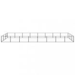 fekete acél kutyakennel 24 m²