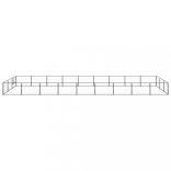 fekete acél kutyakennel 27 m²