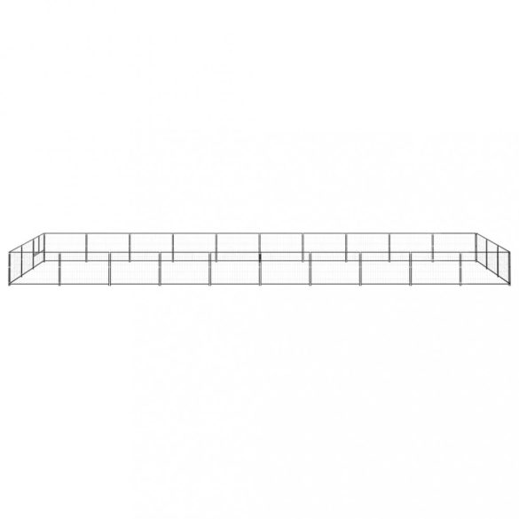 fekete acél kutyakennel 30 m²