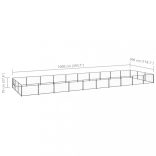 fekete acél kutyakennel 30 m²