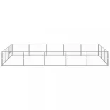 ezüstszínű acél kutyakennel 15 m²