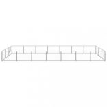 ezüstszínű acél kutyakennel 21 m²