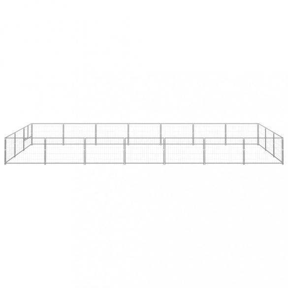 ezüstszínű acél kutyakennel 21 m²