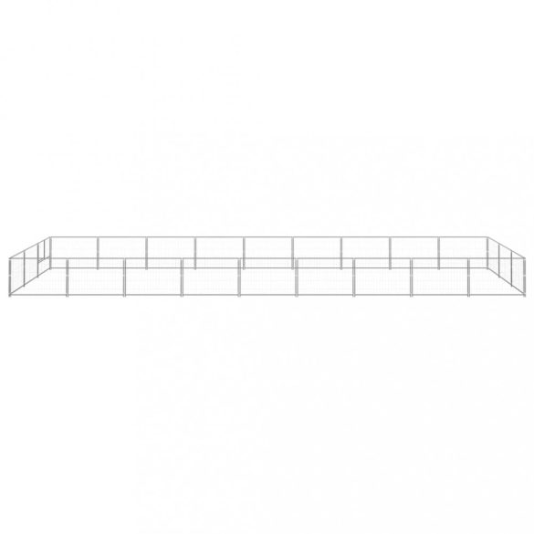 ezüstszínű acél kutyakennel 27 m²