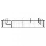 fekete acél kutyakennel 20 m²