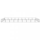 fekete acél kutyakennel 36 m²