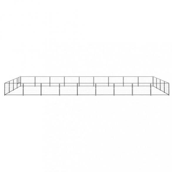 fekete acél kutyakennel 36 m²