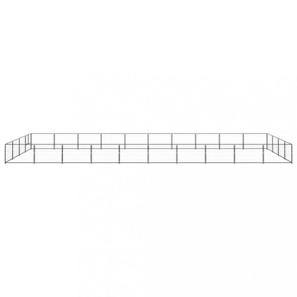 fekete acél kutyakennel 40 m²