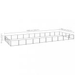 fekete acél kutyakennel 40 m²