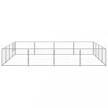 ezüstszínű acél kutyakennel 16 m²