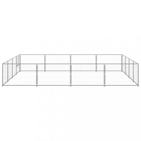 ezüstszínű acél kutyakennel 16 m²