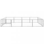 ezüstszínű acél kutyakennel 16 m²