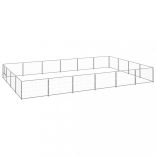 ezüstszínű acél kutyakennel 24 m²
