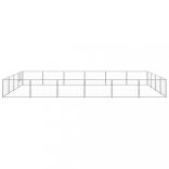 ezüstszínű acél kutyakennel 24 m²