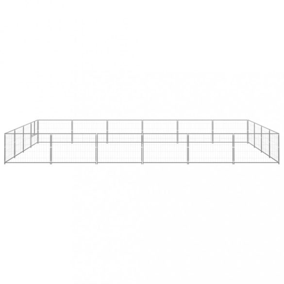 ezüstszínű acél kutyakennel 24 m²