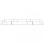 ezüstszínű acél kutyakennel 32 m²