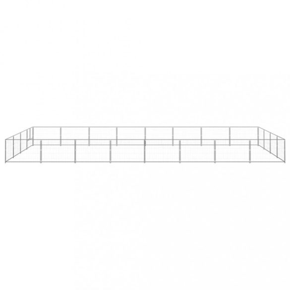 ezüstszínű acél kutyakennel 32 m²