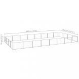 ezüstszínű acél kutyakennel 32 m²