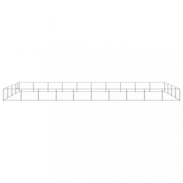 ezüstszínű acél kutyakennel 40 m²